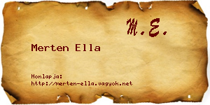 Merten Ella névjegykártya